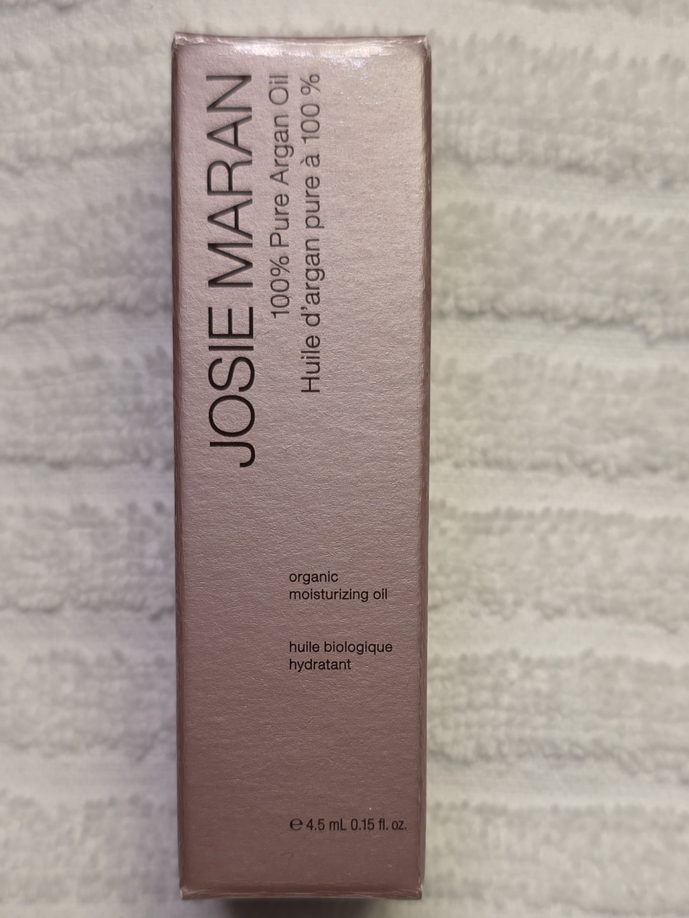 JOSIE MARAN Rose Pink Metallic Argan Moisturizing Oil Box